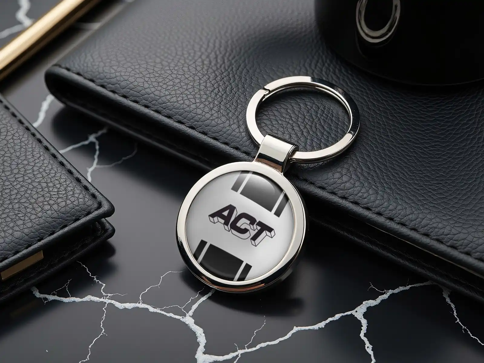 ACT Llavero Personalizado Foto Domed Estilo
